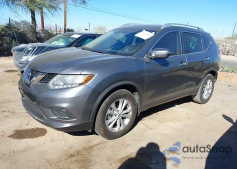 2015 Nissan Rogue Sv из США, поврежденный, VIN KNMAT2MT5FP559930